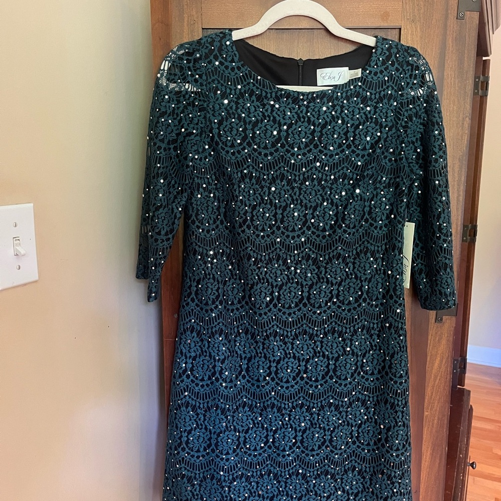 Eliza J Green Sequin Sheath Dress